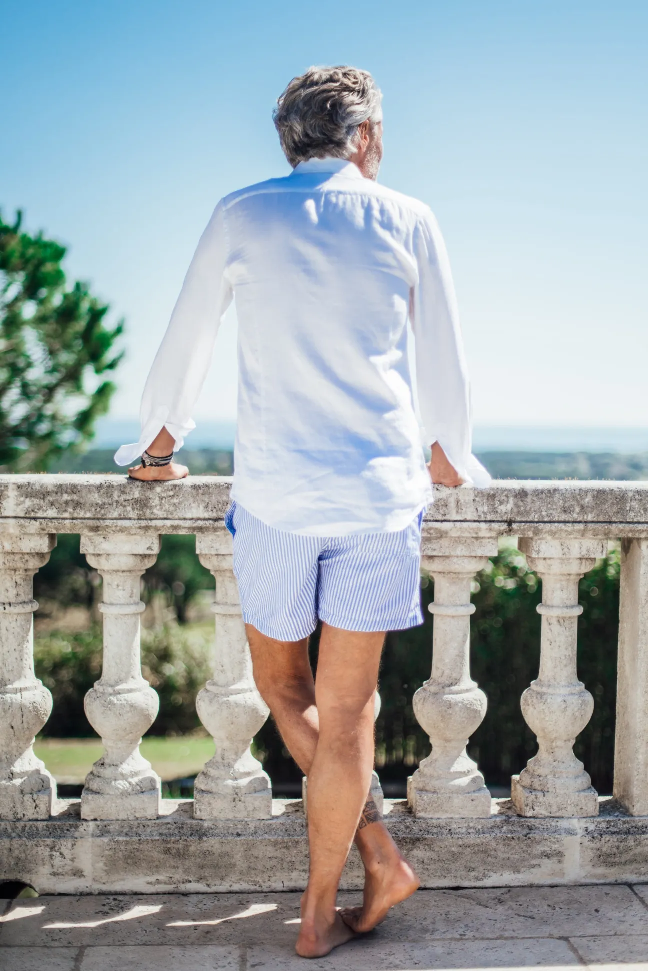 Ermitage Court Fine Rayure - Navy